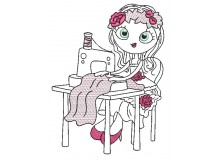 Stickdatei - Sewing Girl 1